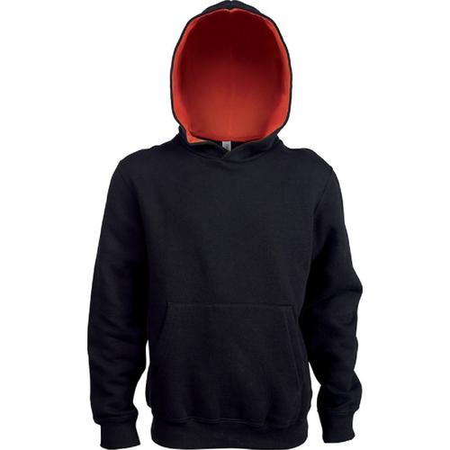 Sweat ? Capuche Enfant - K453 - Noir Et Rouge