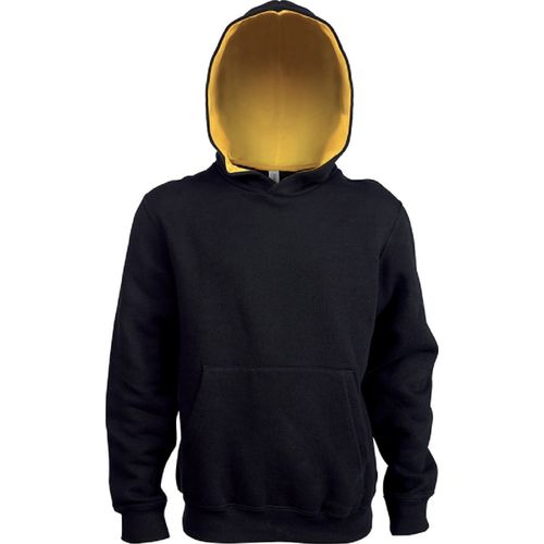 Sweat ? Capuche Enfant - K453 - Noir Et Jaune