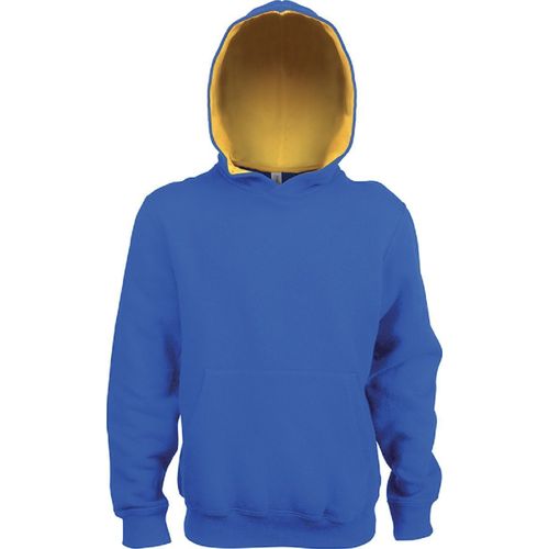 Sweat ? Capuche Enfant - K453 - Bleu Roi Et Jaune