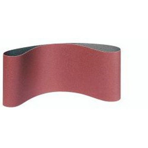 Bande abrasive, de 100 x 620 mm avec un dense poudrage au corindon, Grain : 80