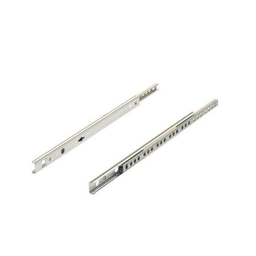 Paire de coulisses à billes KA 1730 HETTICH - Rainure 17 mm - L.350 mm - Acier zingué - Pour tiroir 220 à 355 mm - 71835