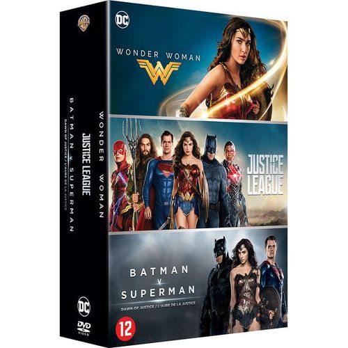 Dc Universe - Coffret 3 Films : Justice League + Wonder Woman + Batman V Superman : L'aube De La Justice - Pack