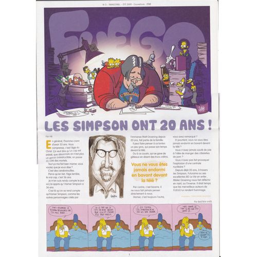 Supplément Spirou : Fuego N° 3, Les Simpson Ont 20 Ans