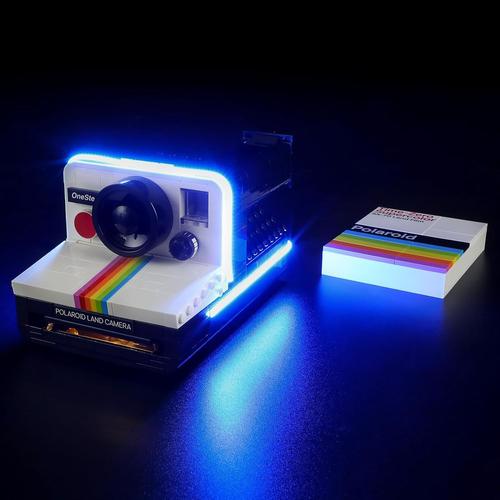 Lumière LED pour appareil photo instantané Lego Polaroid OneStep SX-70 21345 - Compatible avec le modèle de briques Lego Ideas - Sans kit Lego