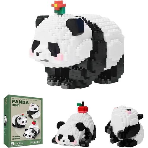 3 In1 Panda Blocs De Construction, 940 Pièces Panda Micro Blocs De Construction, Micro Blocs De Construction Kit, Panda Jouet De Construction Pour Enfants, Filles Et Garçons 8 Ans