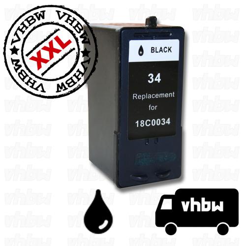 vhbw cartouche d'encre noir compatible avec Lexmark X5260, X5270, X5470, X7100, X7170, X7310, X7350, X8310, X8350 imprimante - 22ml