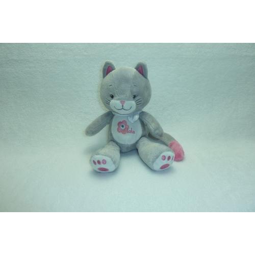 Doudou Chat Peluche Gris Rose Arthur Et Lola