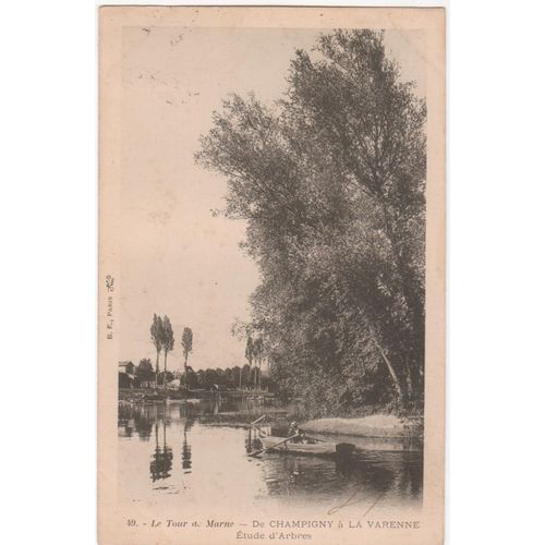 Cpa 49 - Le Tour De Marne - De Champigny À La Varenne - Etude D'arbres - Timbrée, Oblitérée Et Correspondance Le 23 Janvier 1905