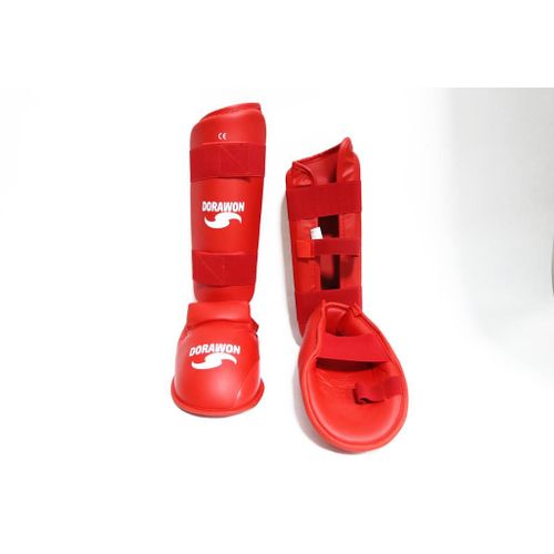 Dorawon, Protège Tibias Et Pieds Pour Karaté Tokyo Taille M, Rouge