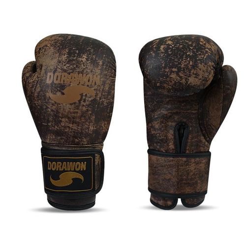 Dorawon, Gants De Boxe Cuir Competition Vintage Taille 16oz, Marron