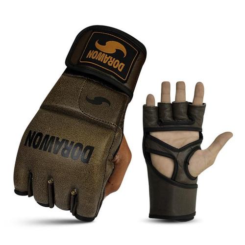 Dorawon, Gants De Mma Cuir Sans Pouce Vintage Taille Xs, Marron