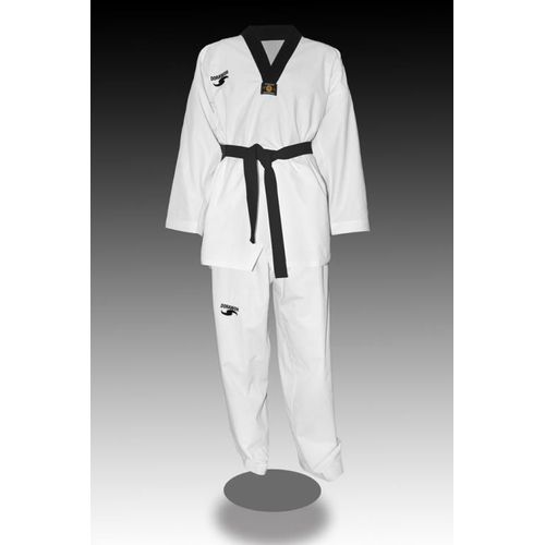 Dorawon, Dobok Taekwondo Brodé Premium Taille 160 Cm, Col Noir
