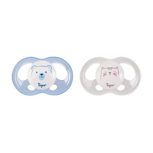 Tigex 2 Sucettes Soft Touch Silicone Taille 0-6 M Ourson Chat