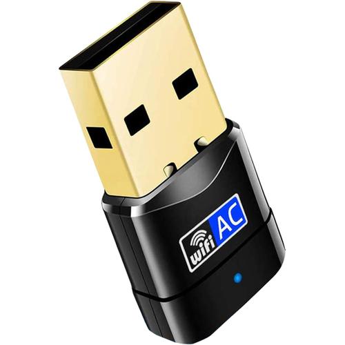 Mini USB WiFi Adaptateur, USB 3.0 WiFi Wireless Adaptateur AC600M Dongle, Clé WiFi 2.4/ 5GHz Dual Band Compatible avec Windows XP/Vista/7/8/8.1/10, Mac OS X(Aucun CD requis Plug & Play)