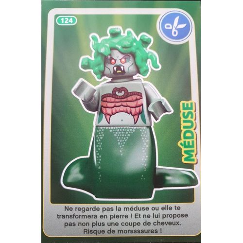 Auchan Carte Légo N° 124 Méduse - Crée Ton Monde - Année 2018