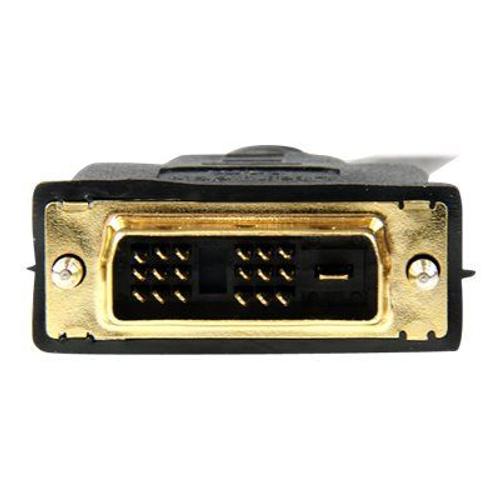 StarTech.com Câble HDMI vers DVI de 50cm - Cordon / Câble adaptateur HDMI DVI-D - Mâle / Mâle - Noir, Plaqués or - Câble adaptateur - DVI-D mâle pour HDMI mâle - 50 cm - double blindage - noir