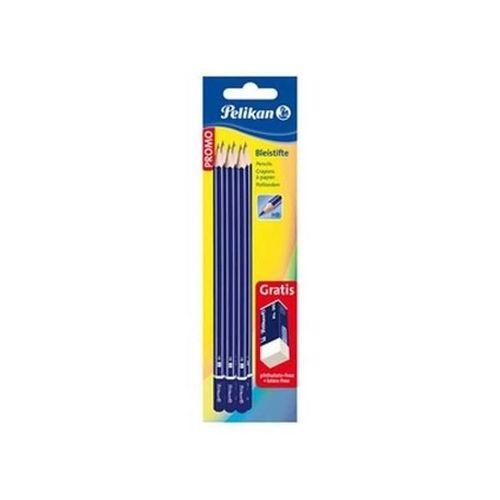 Pelikan Blister 6 Crayon Papier Hb + Gomme Al30