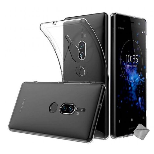 Housse Etui Coque Silicone Gel Sony Xperia Xz2 Premium + Film Ecran Transparent Tpu