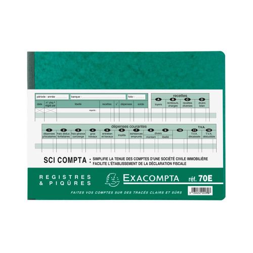 Exacompta Piqûre 24x32cm - Sci Compta 96 Pages