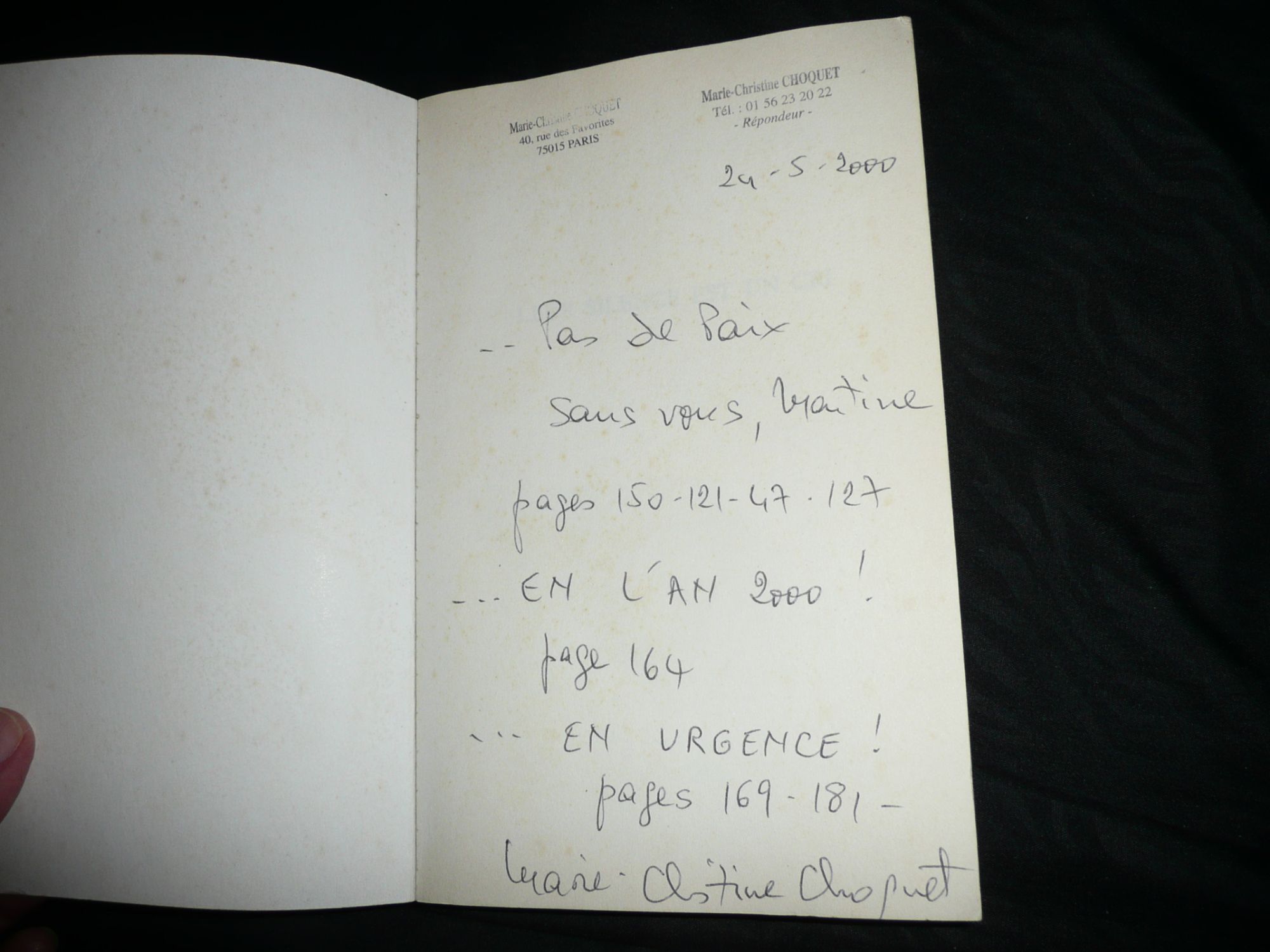 Leur Cri Est Un Silence Dédicacé Par Marie-Christine Choquet