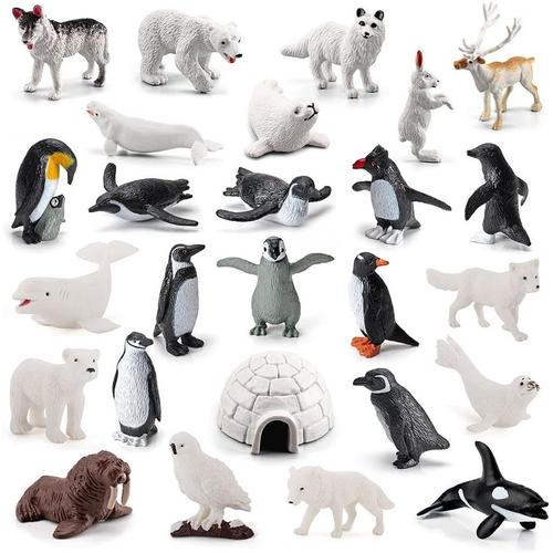 Figurine Pingouin, Jouets De Figurines Animaux Pingouins, Figurines D Animaux Arctiques, Miniature Figurines De Pingouin, 26 Figurines D'animaux Polaires Réalistes En Plastique