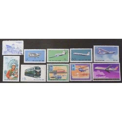 Corée Du Nord Oblitéré Lot De 10 Timbres De 1973-78 Transports