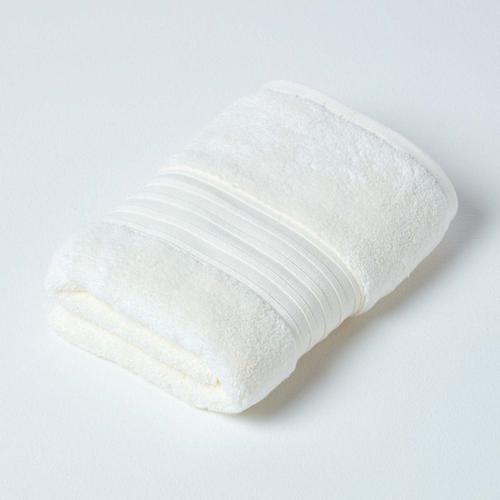 Serviette De Toilette 100% Coton Pima Crème, 50 X 90 Cm