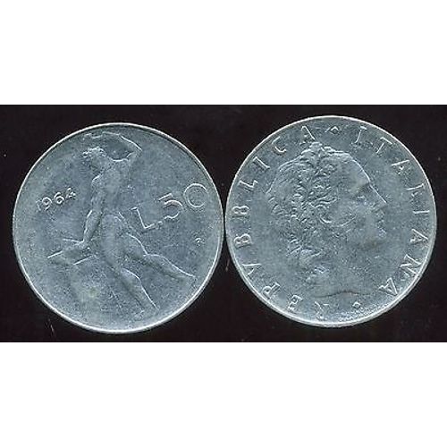 Lot 15 Pièces Monnaie Italie - 50 L. Lire - 1955 À 1985