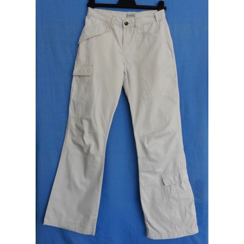 Pantalon Creme Multipoche. Clockhouse. Coton. Taille 38