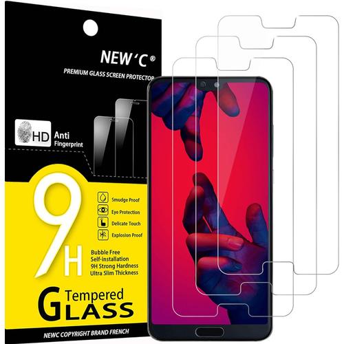 Lot De 3, Verre Trempé Pour Huawei P20 Pro, Film Protection Écran Sans Bulles D'air Ultra Résistant (0,33mm Hd Ultra Transparent) Dureté 9h Glass