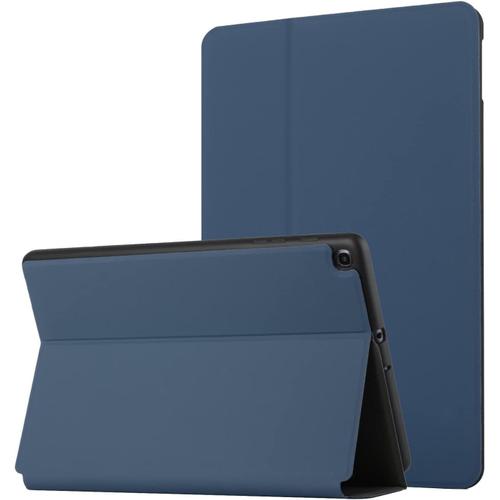 Tablette Coque Compatible Avec Samsung Galaxy Tab A 10.1 2019 (Sm-T510 / T515), Anti-Chute Flip Case Cover Étui En Cuir Antichoc Avec Housse De Protection À 360 Degrés - Bleu