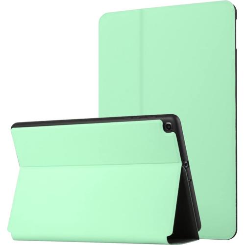 Tablette Coque Compatible Avec Samsung Galaxy Tab A 8.0 2018 (Sm-T387 / T387w / T387v), Housse Réveil / Sommeil Automatique, Étui En Cuir Antichoc Avec Housse Protection - Menthe Verte