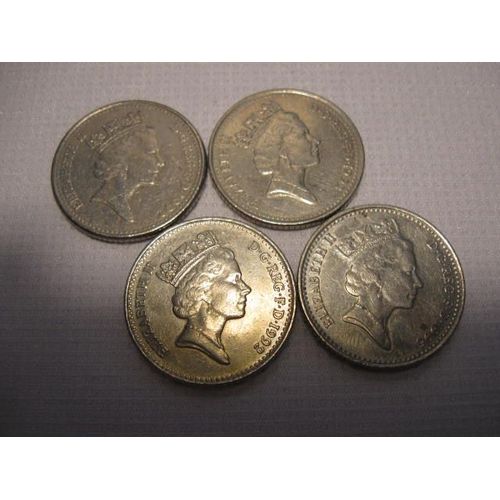 Lot 4 Pièces 10 Pence Royaume Uni Elizabeth Ii 1992-95