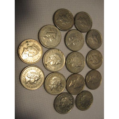 Lot 15 Pièces 5 Pence Royaume Uni Elizabeth Ii 1990-91-98-99
