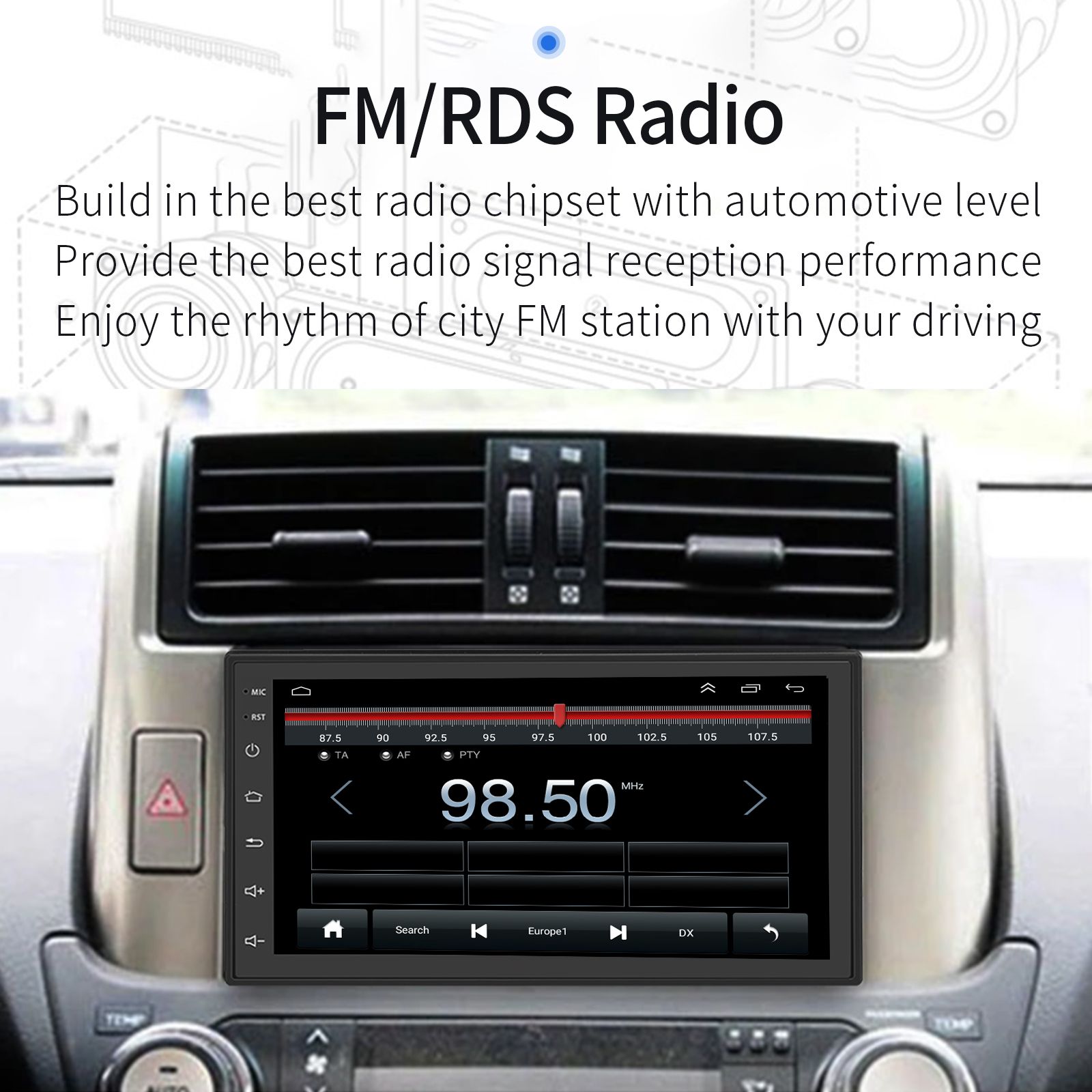 RM-CK1018-11A - Autoradio Android 9.0, 1024x600, Navigation ... - 3