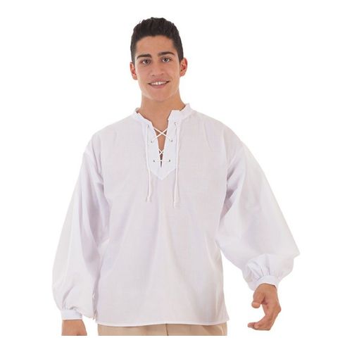 Chemise Médiévale Blanche Pour Homme