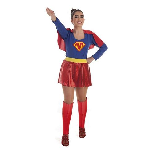 Déguisement De Super-Héroïne Bleue Et Rouge Pour Femme
