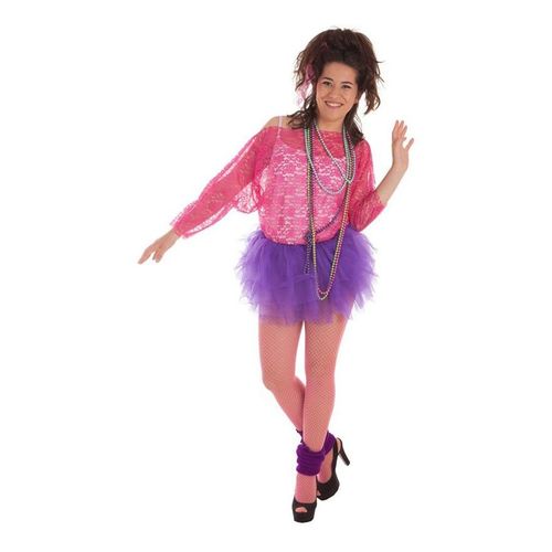 Déguisement Rétro Années 80 Fuchsia Pour Femme