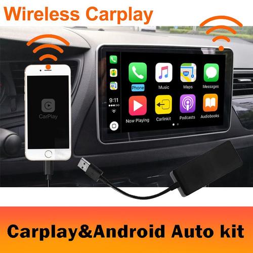 Autoradio sans fil, CarPlay, Android, Apple, CarPlay, Auto Link, USB, DONGLE, avec commande'écran tactile, système de Navigation, DVD, musique, pour voiture