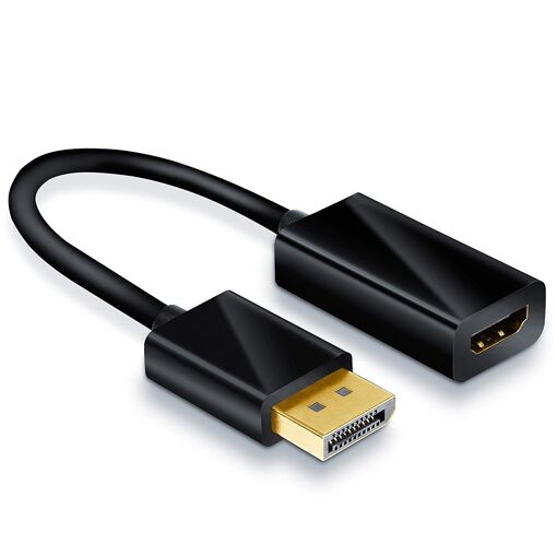 INECK Adaptateur DisplayPort vers HDMI, DP vers HDMI / Mâle vers F...