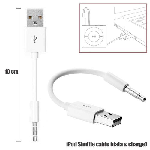 INECK® Câble Adaptateur USB - Jack compatible IPOD SHUFFLE 2G