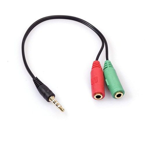 INECK® 3,5 mm Jack mâle 2 femelle Y Splitter câble adaptateur (Rouge et vert)