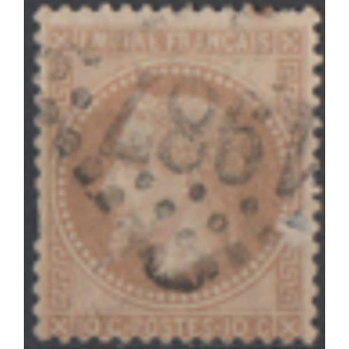 France: Timbre De 1868 Type Napoléon Iii, N°28b, 10c. Bistre .