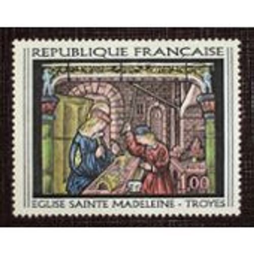 1531 Neuf Sans Charnière De 1967 - 1f « Vitrail De L'église Sainte-Madeleine De Troyes