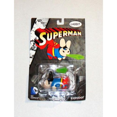 Figurine Kidrobot Superman Kozik Lapin Super Heros Labbit Alien Krypton's