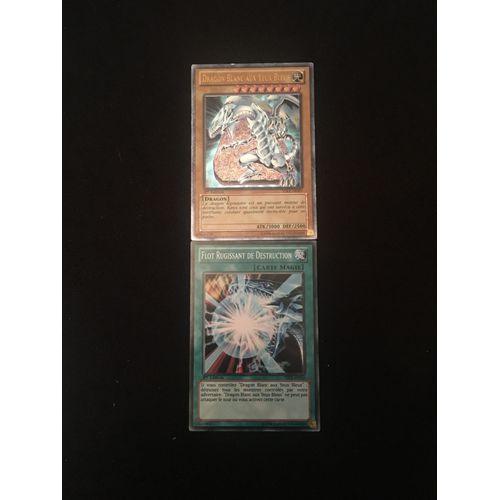Flot Rugissant De Destruction + Dragon Blanc Aux Yeux Bleus (Yu Gi Oh)