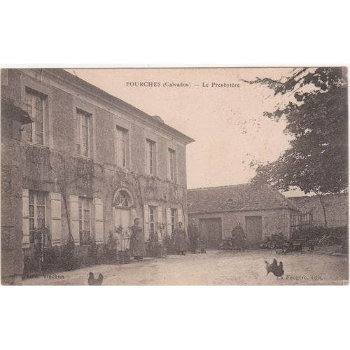 Cpa Fourches (Calvados/14) - Le Presbytère - Timbrée, Oblitérée Et Correspondance Le 8 Avril 1931