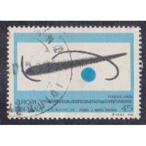 Timbre DEspagne N°2843 Y & T 45 P. Multicolore Europa Art Contemporain Fusées