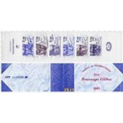 Carnet Plié Personnages Celebres 1985, N° Bc2360a, Timbres N°S 2355/2360 Neufs