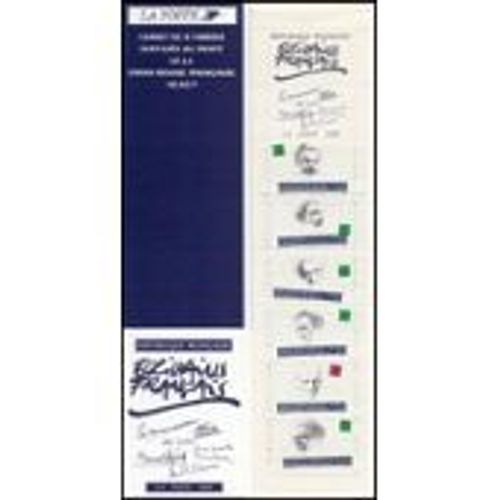 Carnet Plié De Timbres Personnages Célèbres 1993, Ecrivains, Y&t N° Bc 2805